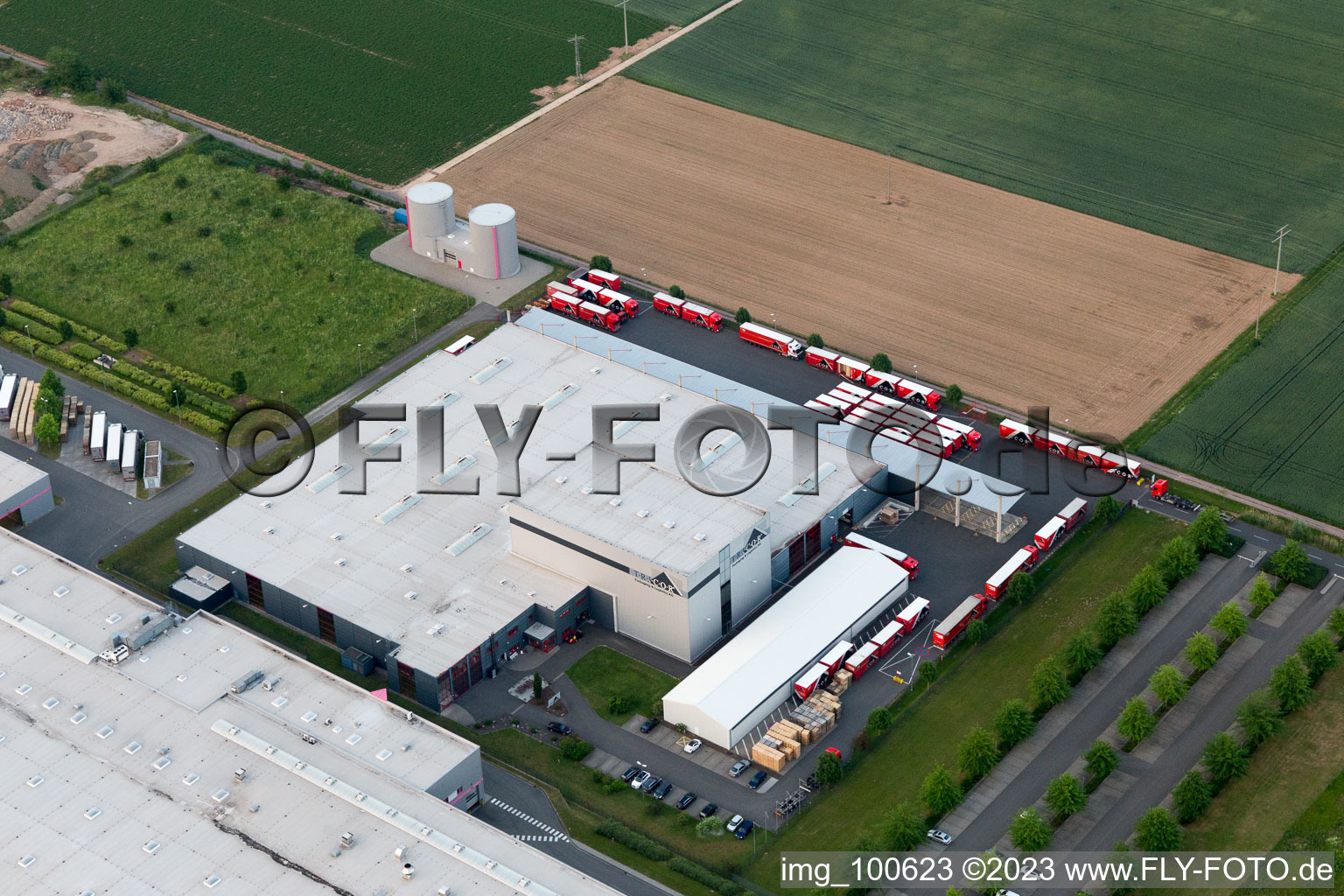 Ottersheim bei Landau in the state Rhineland-Palatinate, Germany seen from above