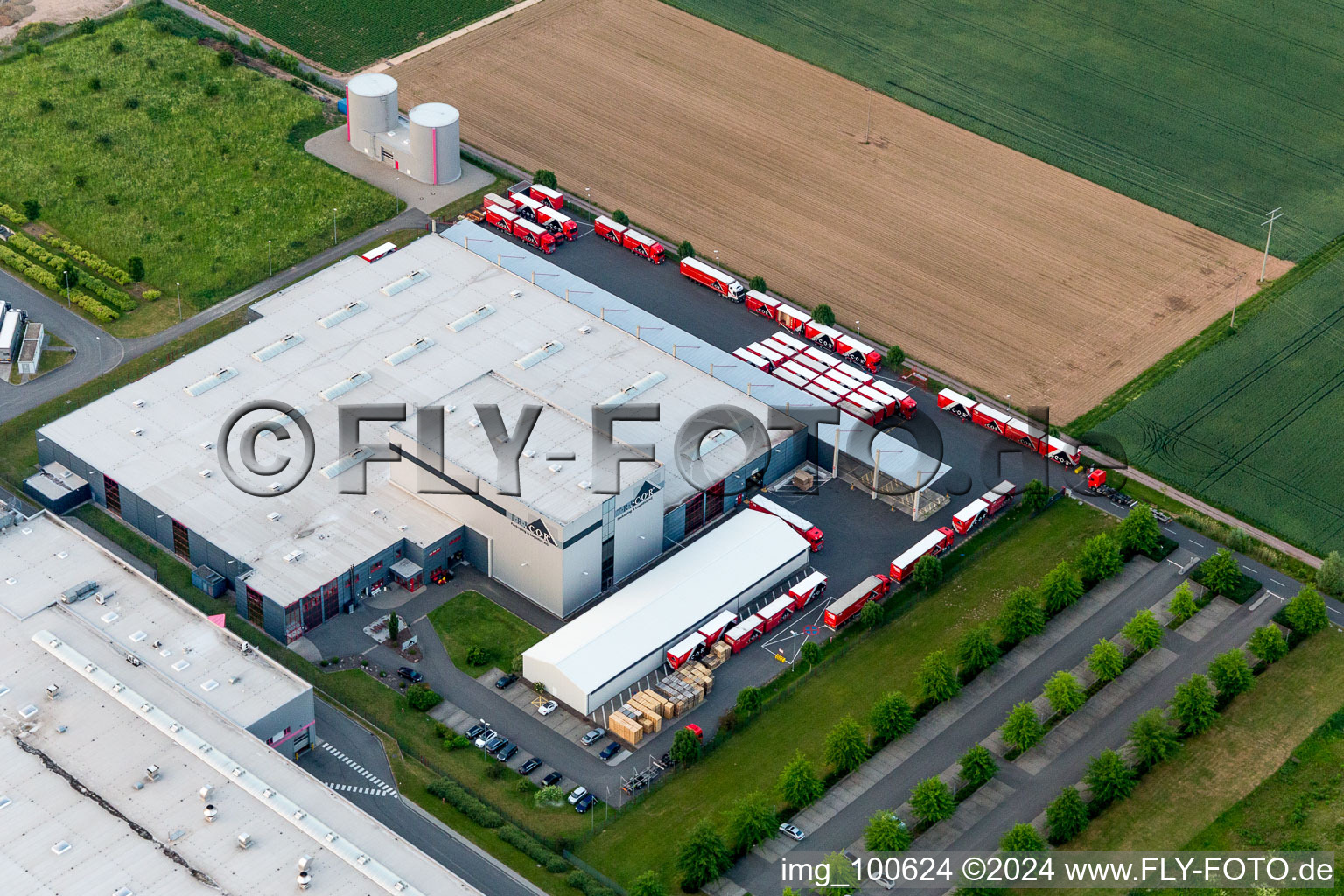 Warehouses and forwarding building of Tricor Packaging & Logistics AG in Offenbach an der Queich in the state Rhineland-Palatinate, Germany