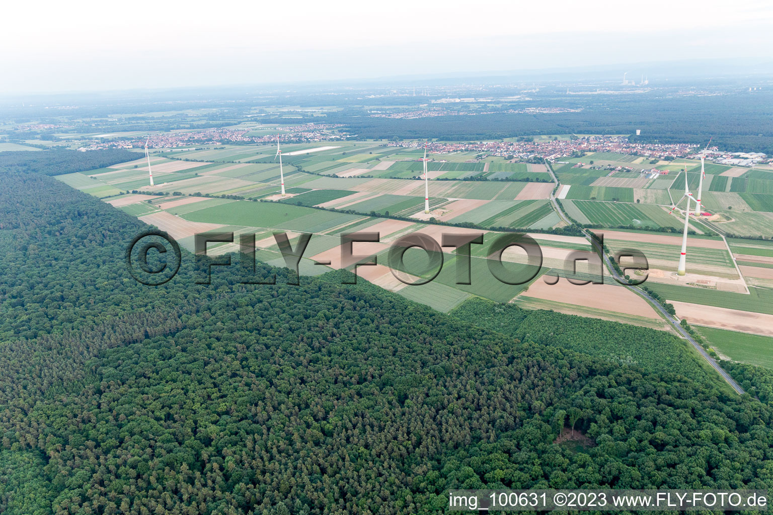 District Herxheim in Herxheim bei Landau in the state Rhineland-Palatinate, Germany viewn from the air