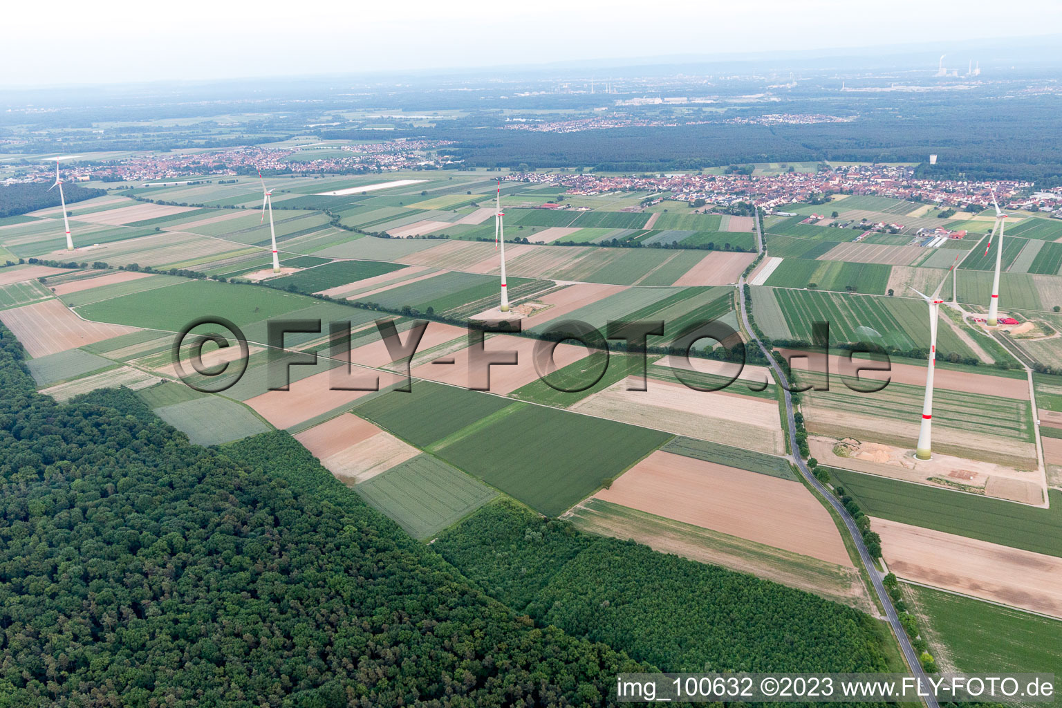 Drone recording of District Herxheim in Herxheim bei Landau/Pfalz in the state Rhineland-Palatinate, Germany