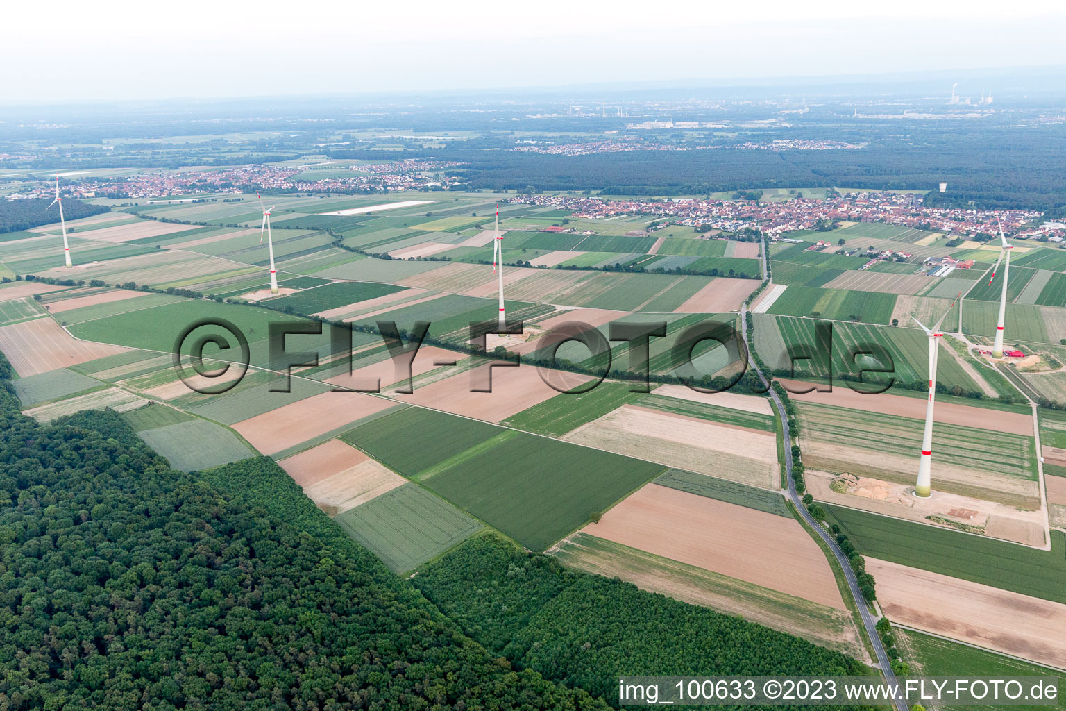 Drone image of District Herxheim in Herxheim bei Landau/Pfalz in the state Rhineland-Palatinate, Germany