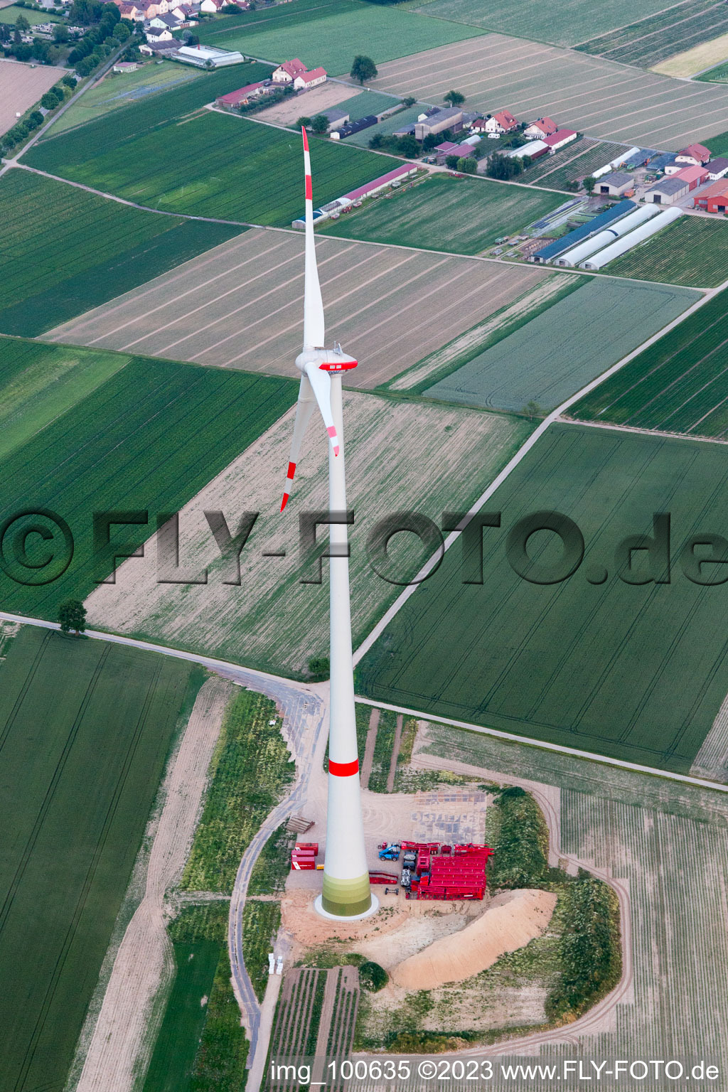WConstruction site in Hatzenbühl in the state Rhineland-Palatinate, Germany out of the air