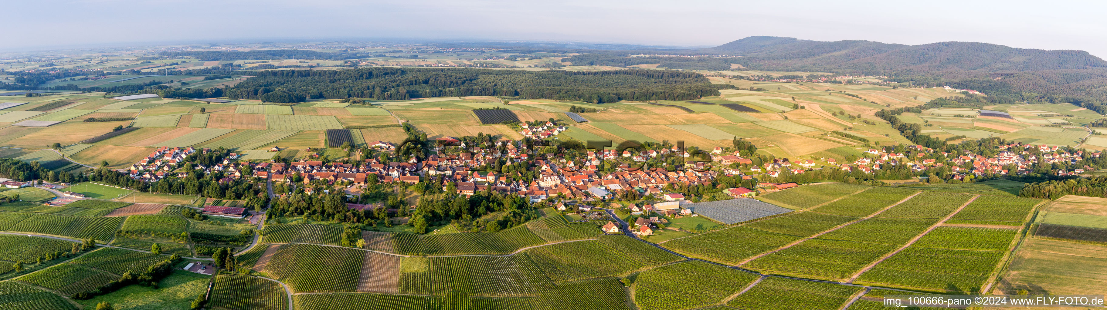 Panorama in Steinseltz in the state Bas-Rhin, France