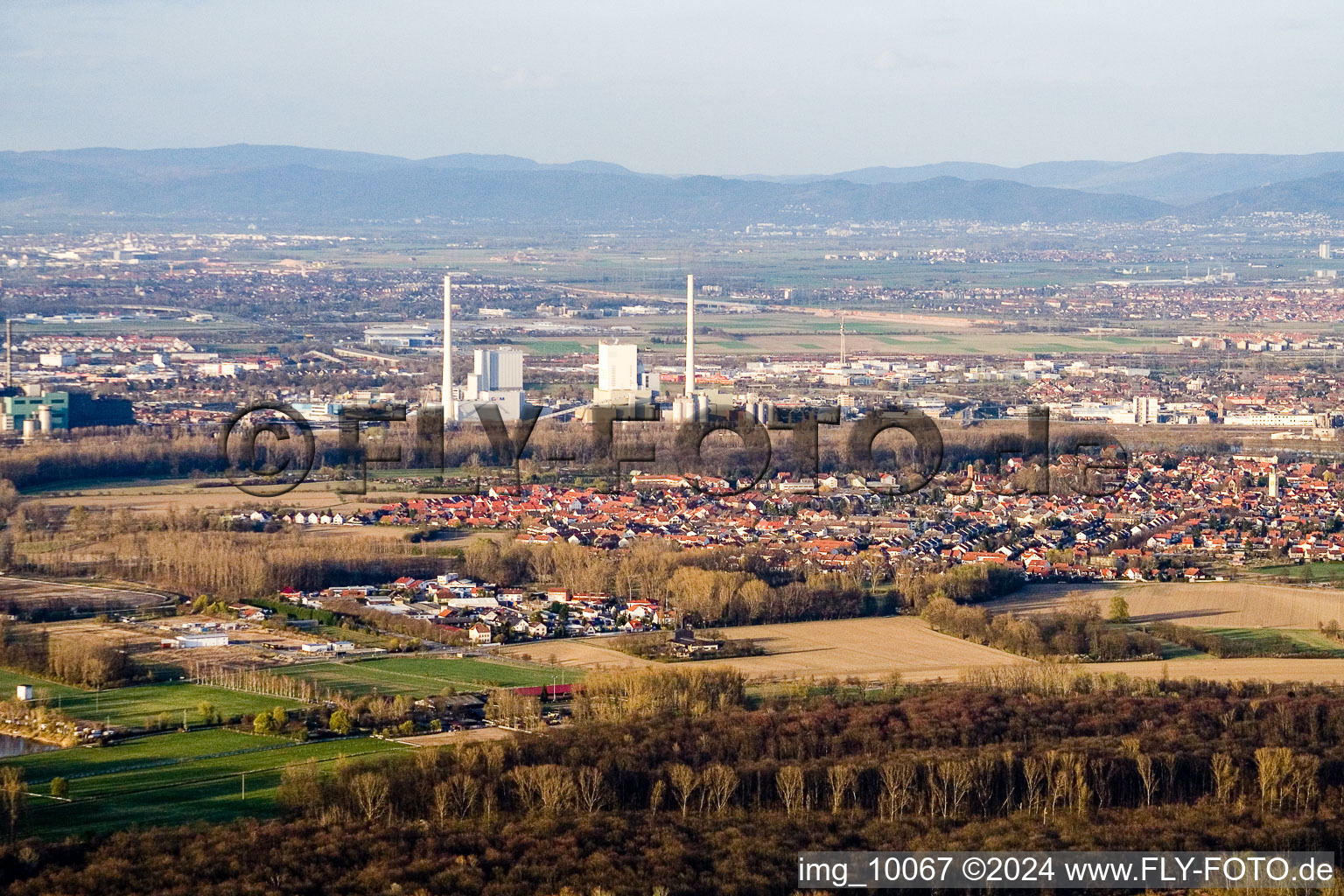 Blue Adriatic recreation area in Altrip in the state Rhineland-Palatinate, Germany