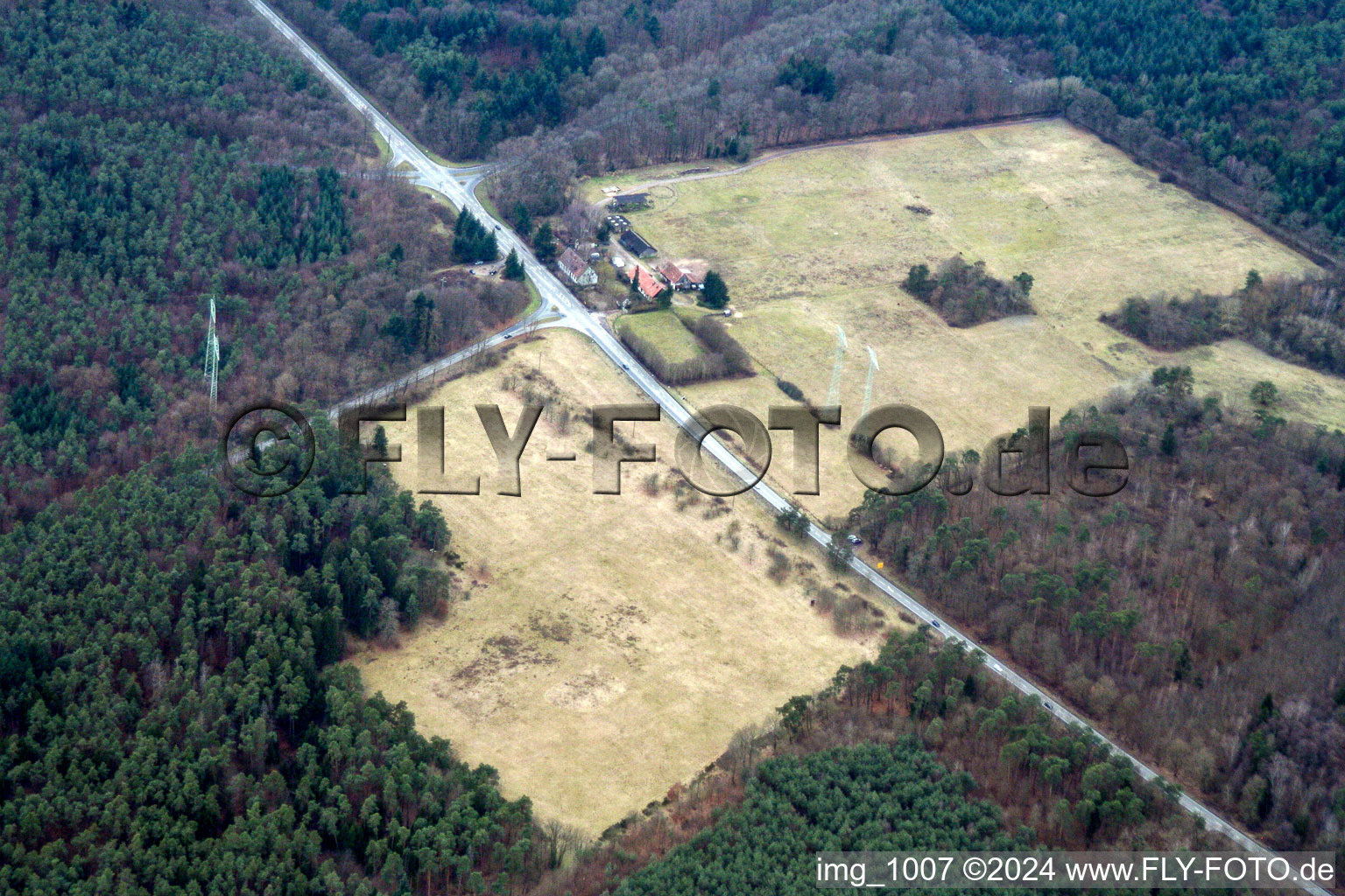 Oblique view of Langenberg in the state Rhineland-Palatinate, Germany