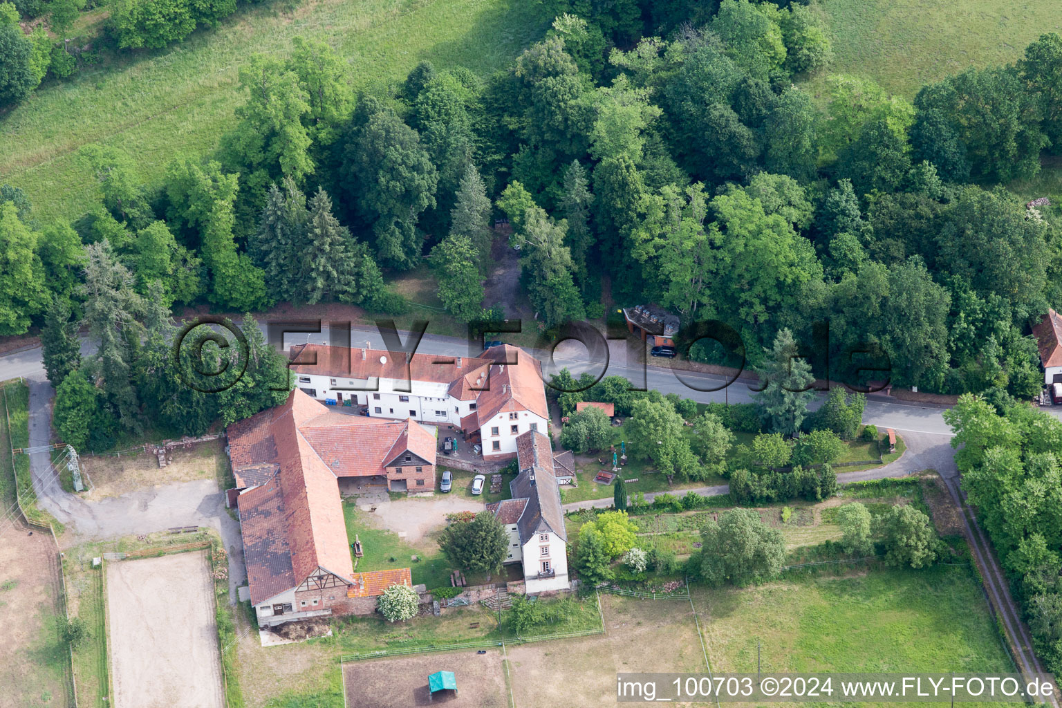 Sankt Germannshof in the state Rhineland-Palatinate, Germany out of the air