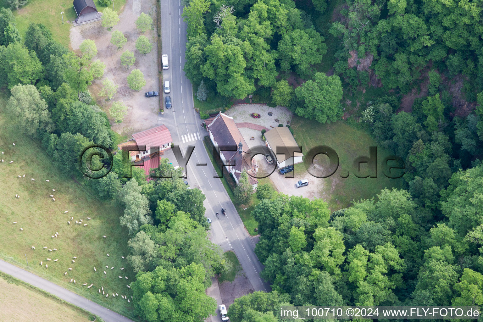 Drone image of Sankt Germannshof in the state Rhineland-Palatinate, Germany