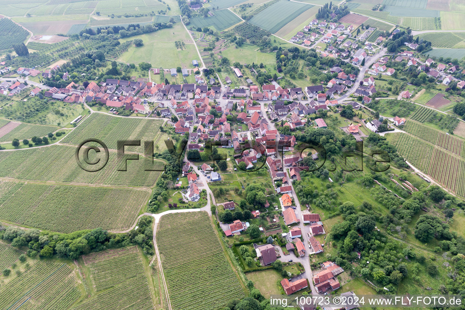 Rott in the state Bas-Rhin, France out of the air