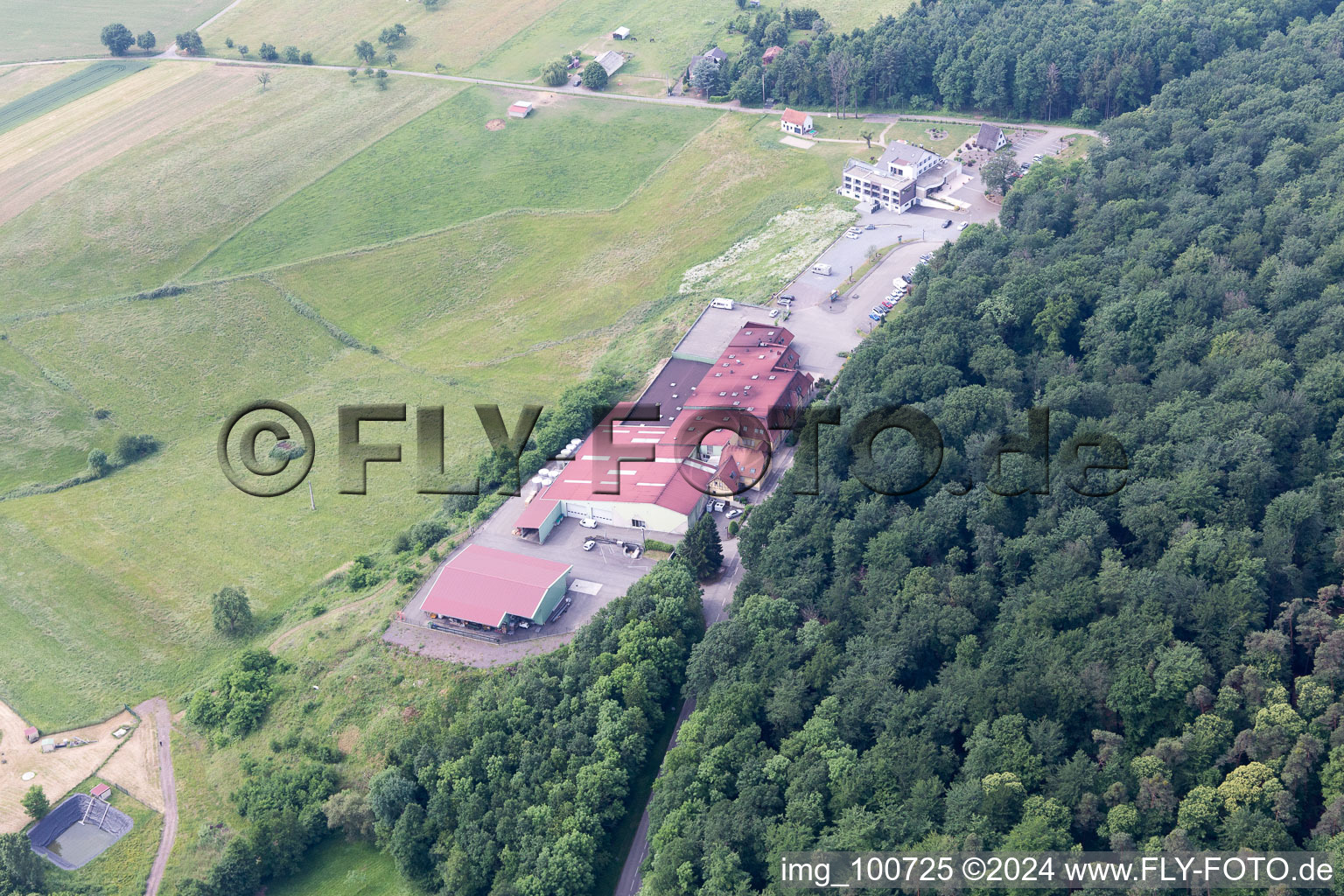 Rott in the state Bas-Rhin, France from the plane