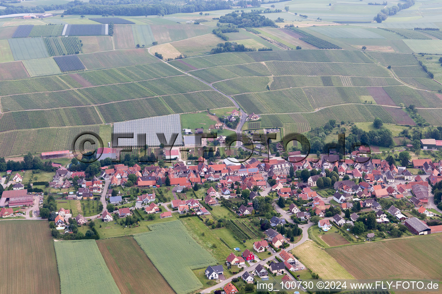 Steinseltz in the state Bas-Rhin, France out of the air