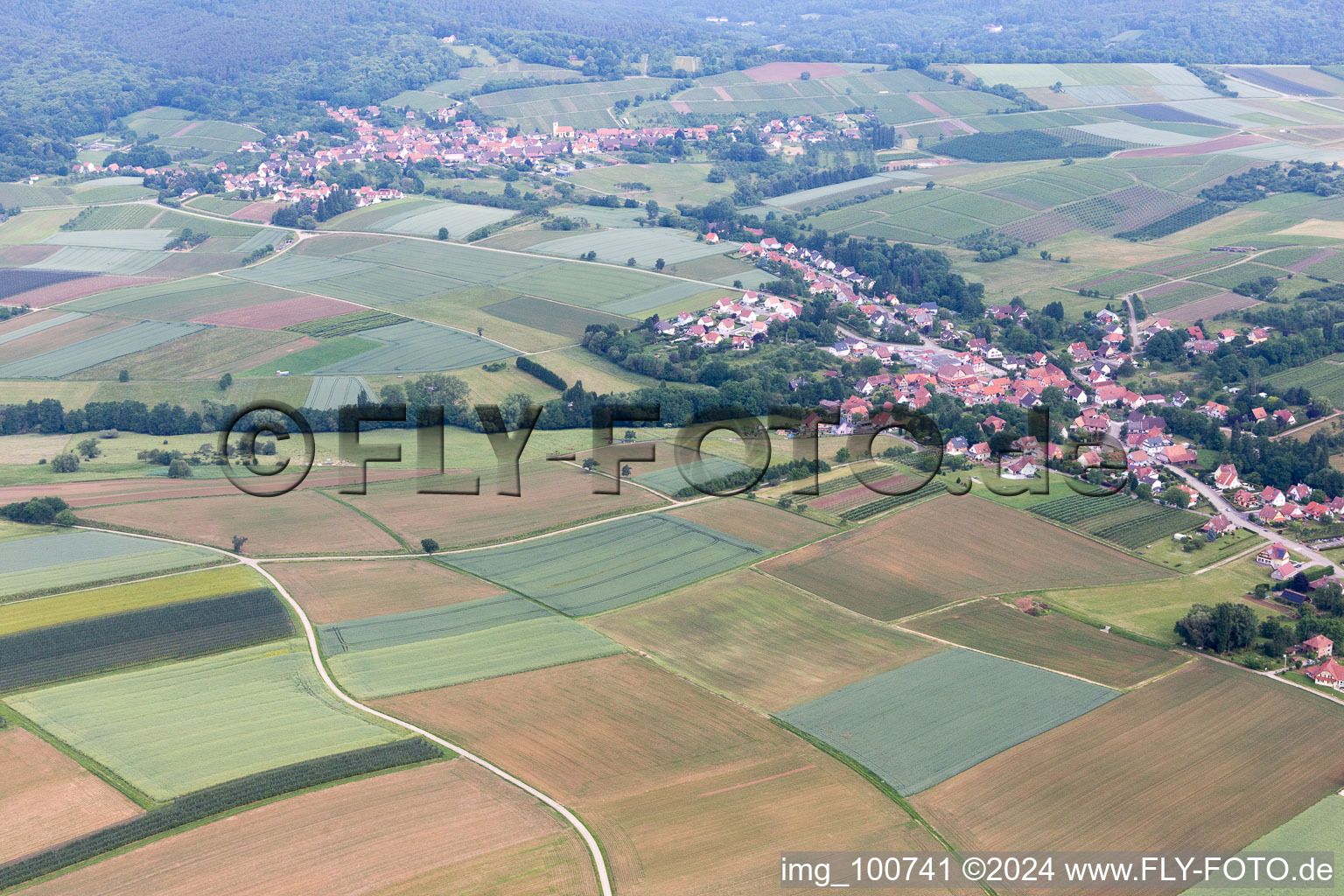 Aerial photograpy of Steinseltz in the state Bas-Rhin, France