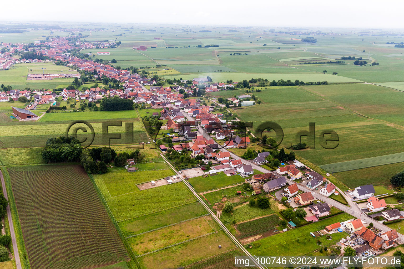 Longest Village in Alsace in Schleithal in Grand Est, France