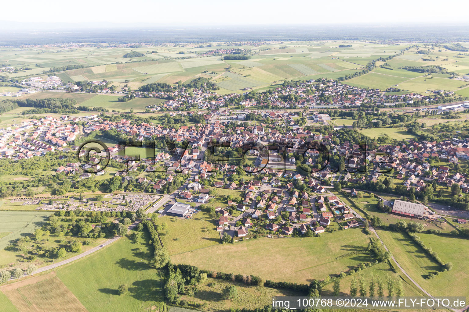 Retschwiller in the state Bas-Rhin, France out of the air