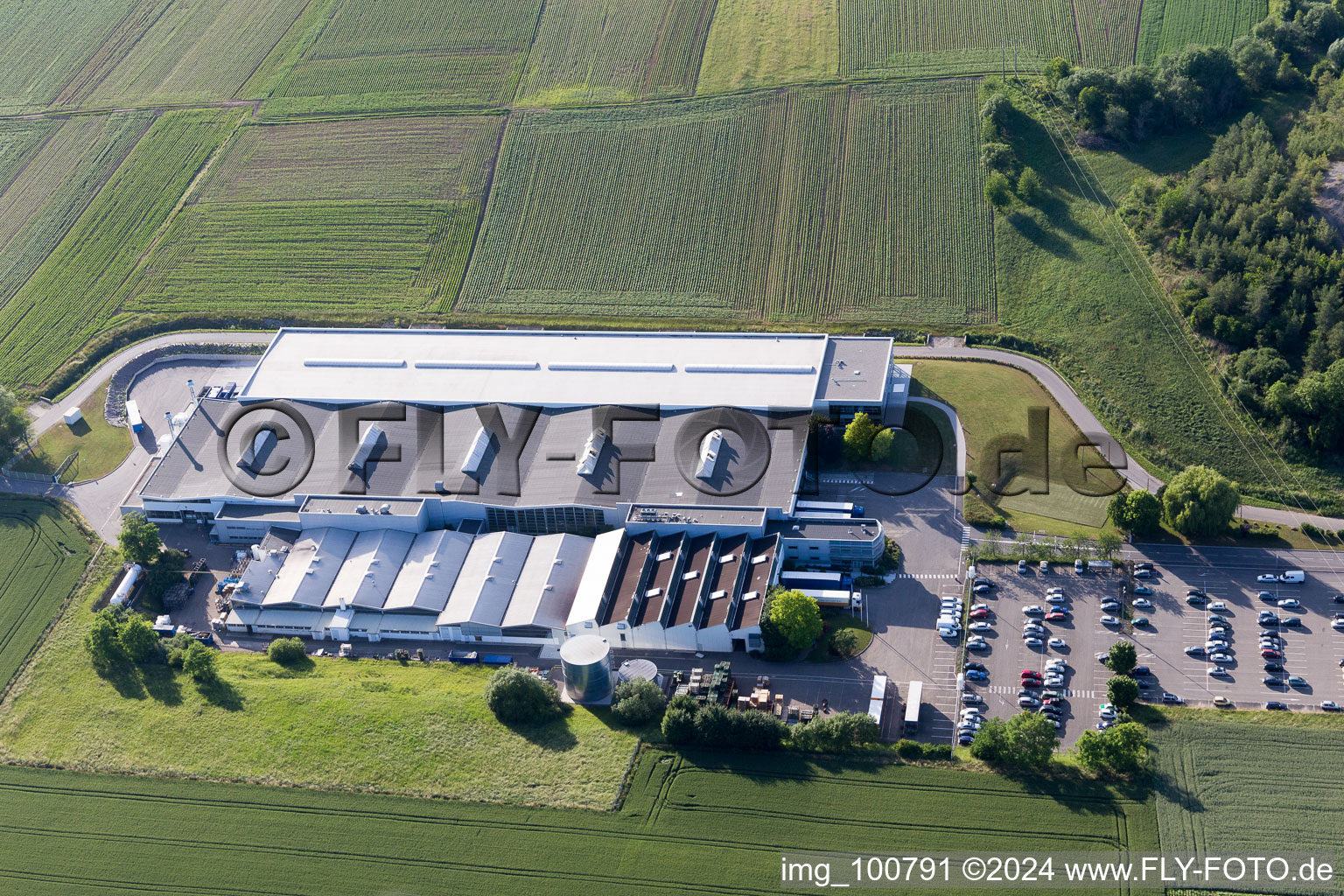 Aerial photograpy of Merkwiller-Pechelbronn in the state Bas-Rhin, France