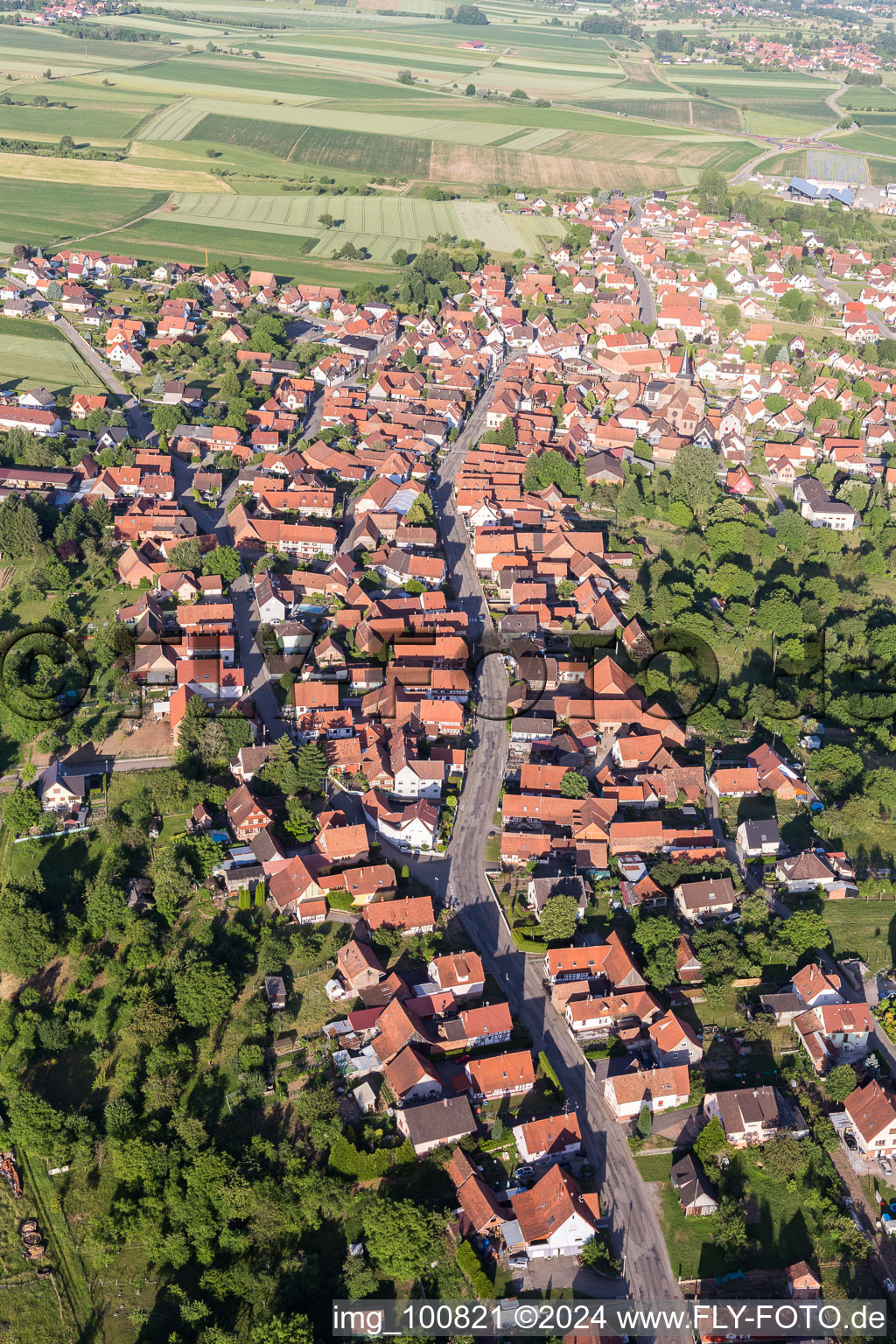 Street - road guidance of Rue du Marechal Leclerc in Surbourg in Grand Est, France