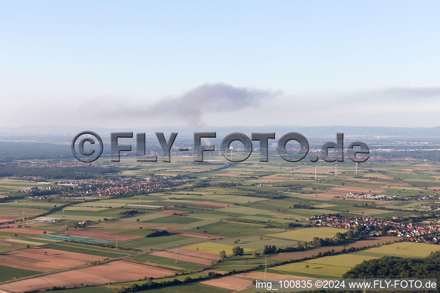 Lustadt in the state Rhineland-Palatinate, Germany from a drone