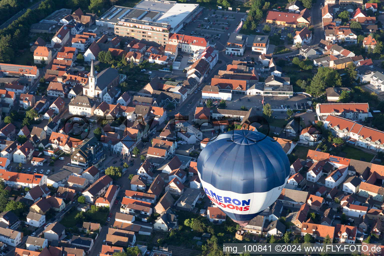 Dudenhofen in the state Rhineland-Palatinate, Germany seen from a drone