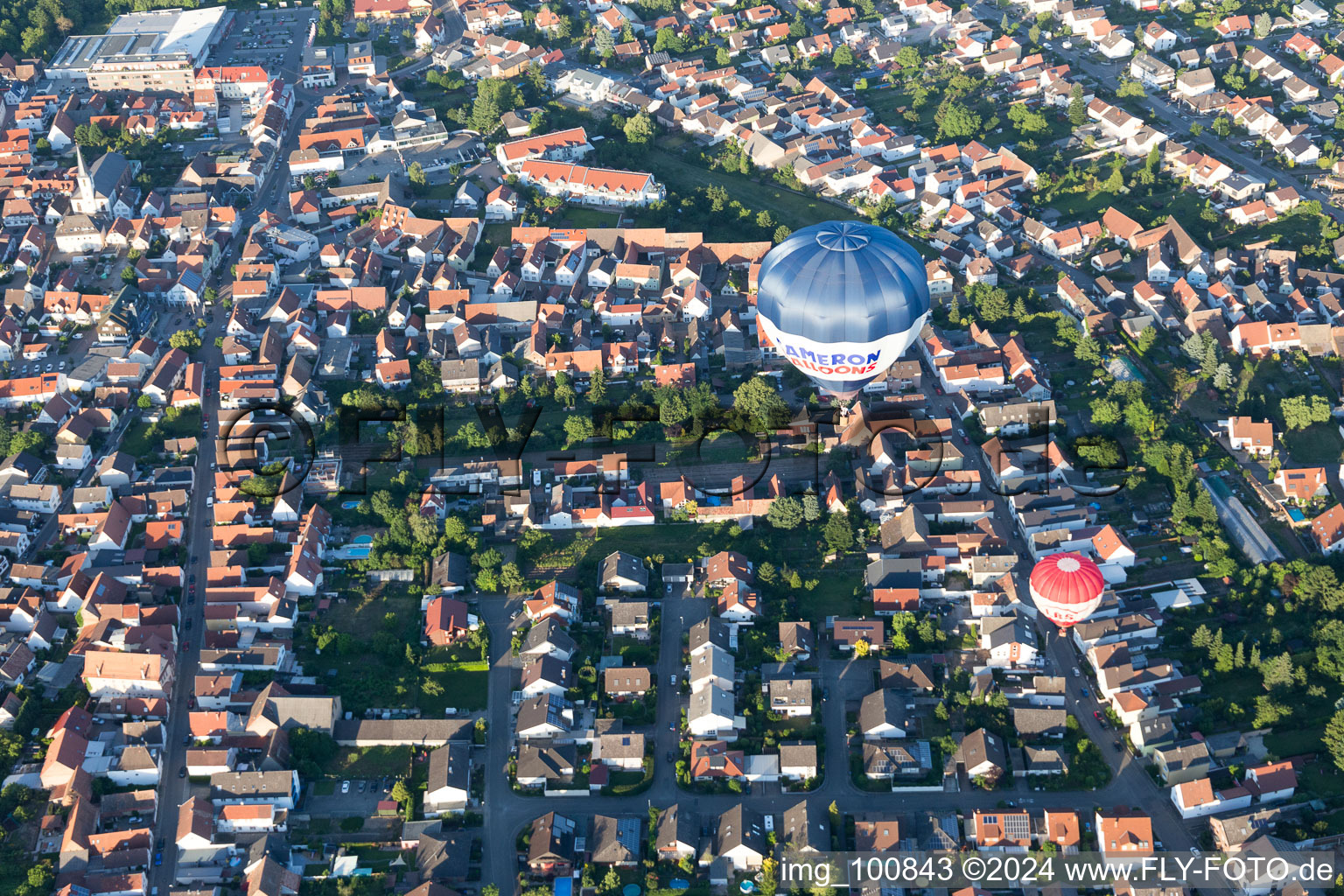 Aerial photograpy of Dudenhofen in the state Rhineland-Palatinate, Germany