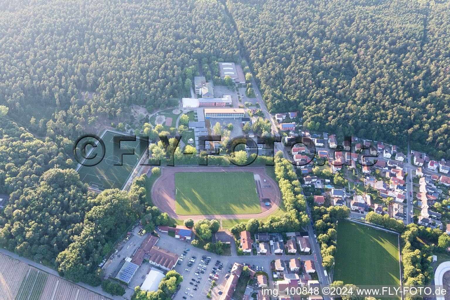 Dudenhofen in the state Rhineland-Palatinate, Germany from the plane