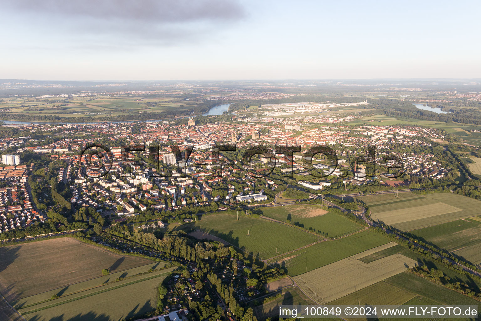 From the west in Speyer in the state Rhineland-Palatinate, Germany