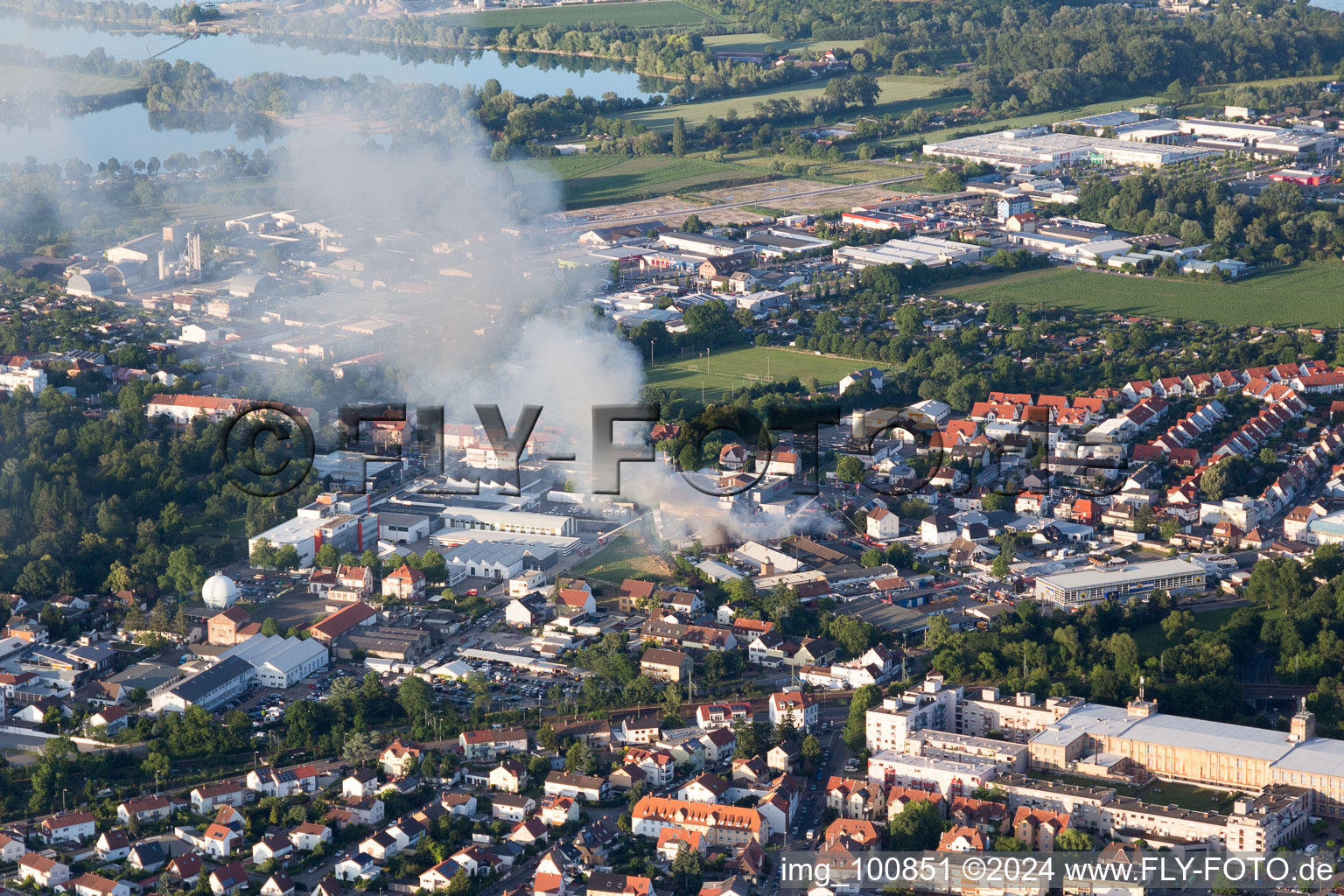 Speyer in the state Rhineland-Palatinate, Germany out of the air