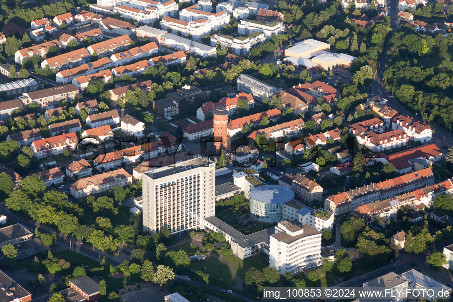 Speyer in the state Rhineland-Palatinate, Germany from the plane