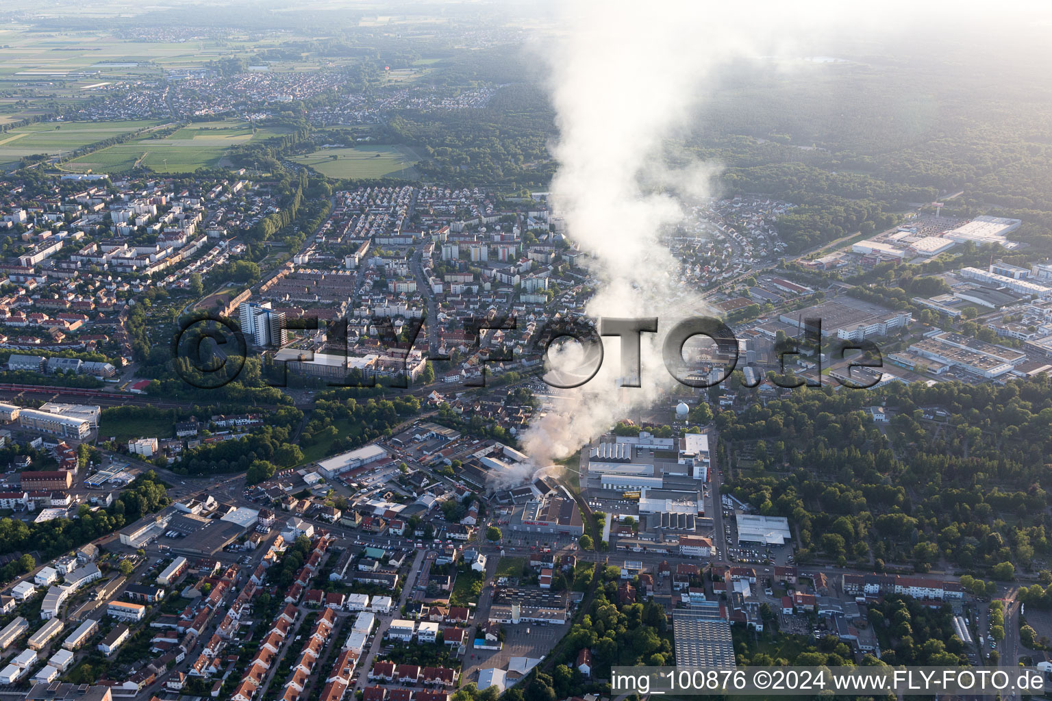 Speyer in the state Rhineland-Palatinate, Germany out of the air