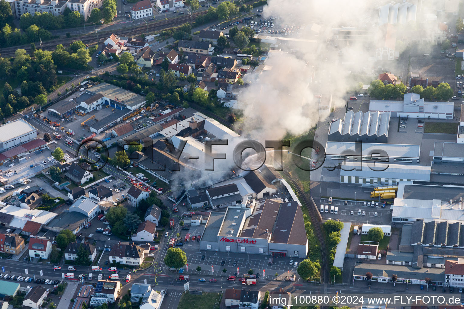 Speyer in the state Rhineland-Palatinate, Germany seen from above