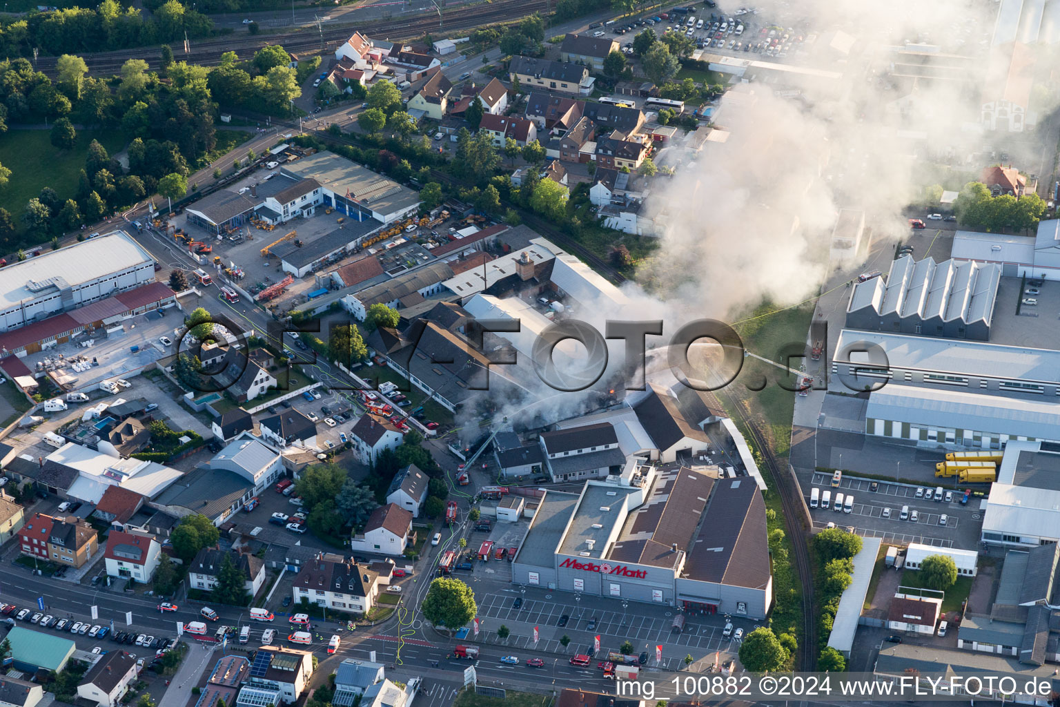 Speyer in the state Rhineland-Palatinate, Germany from the plane