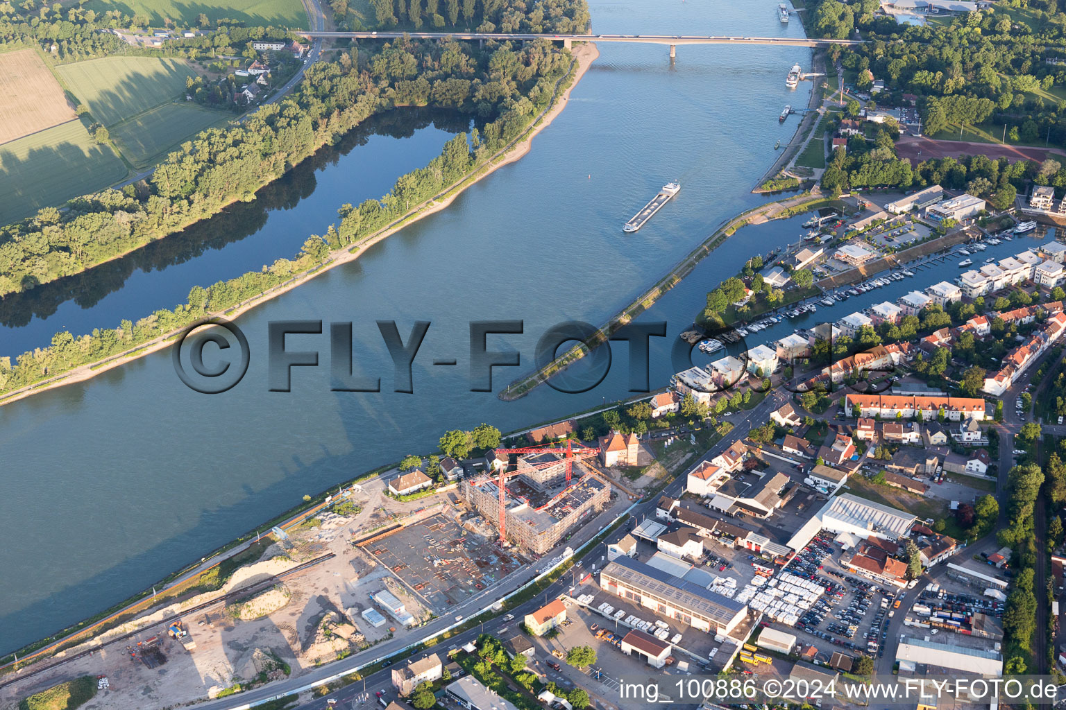 Speyer in the state Rhineland-Palatinate, Germany viewn from the air