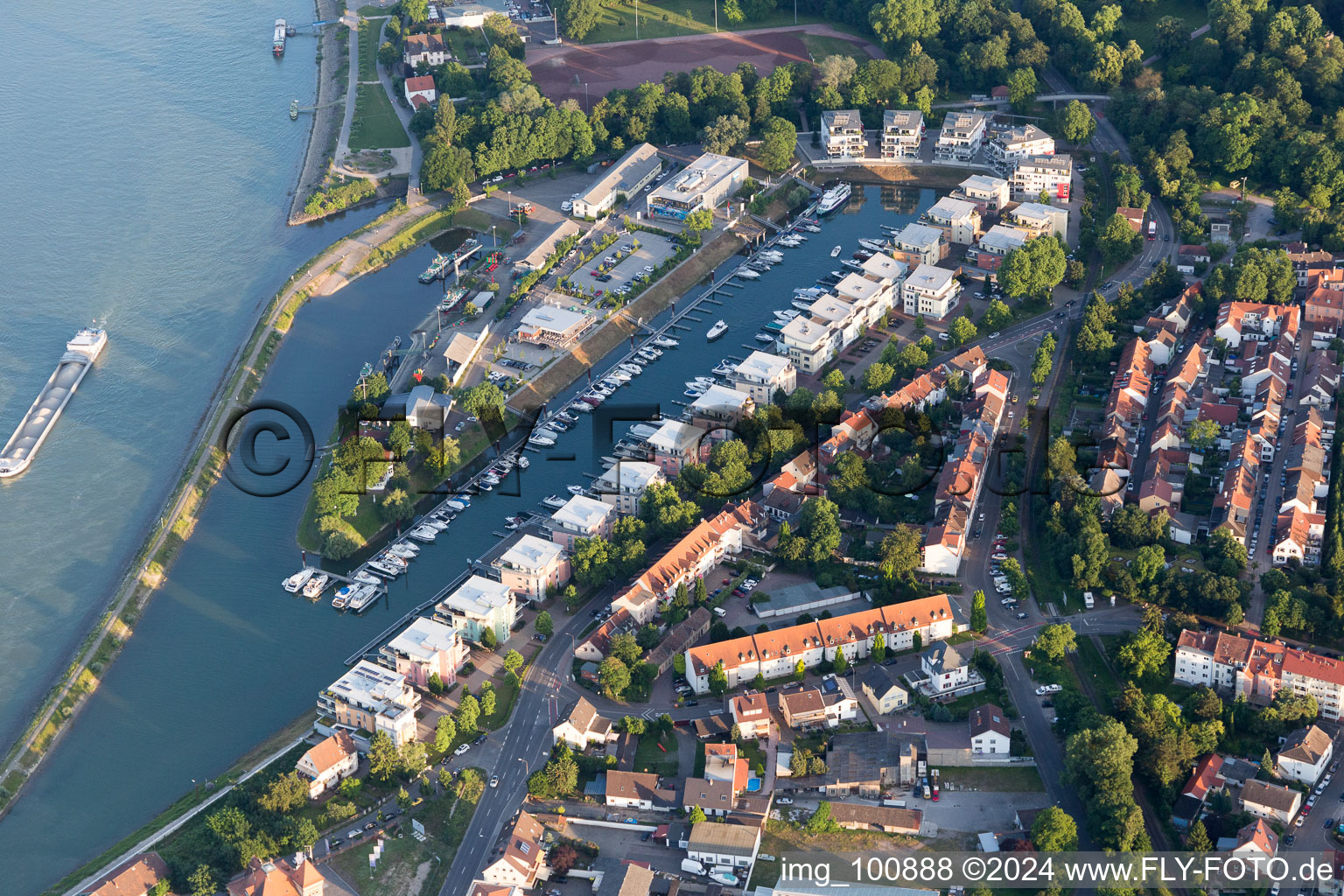 Drone image of Speyer in the state Rhineland-Palatinate, Germany