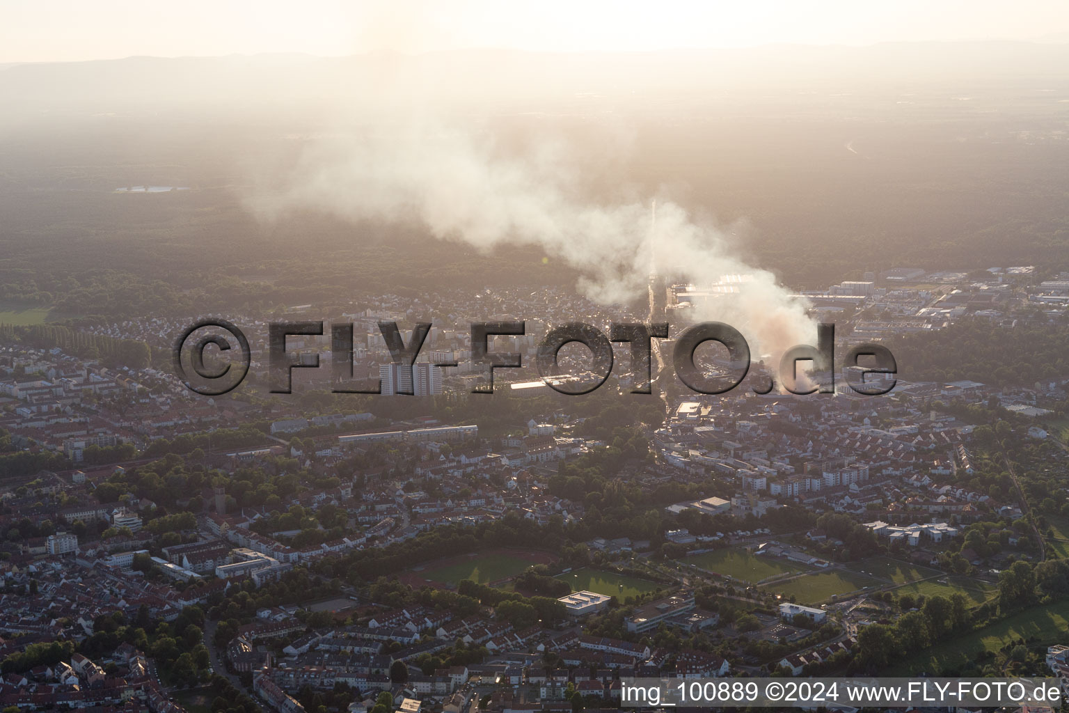 Speyer in the state Rhineland-Palatinate, Germany from the drone perspective