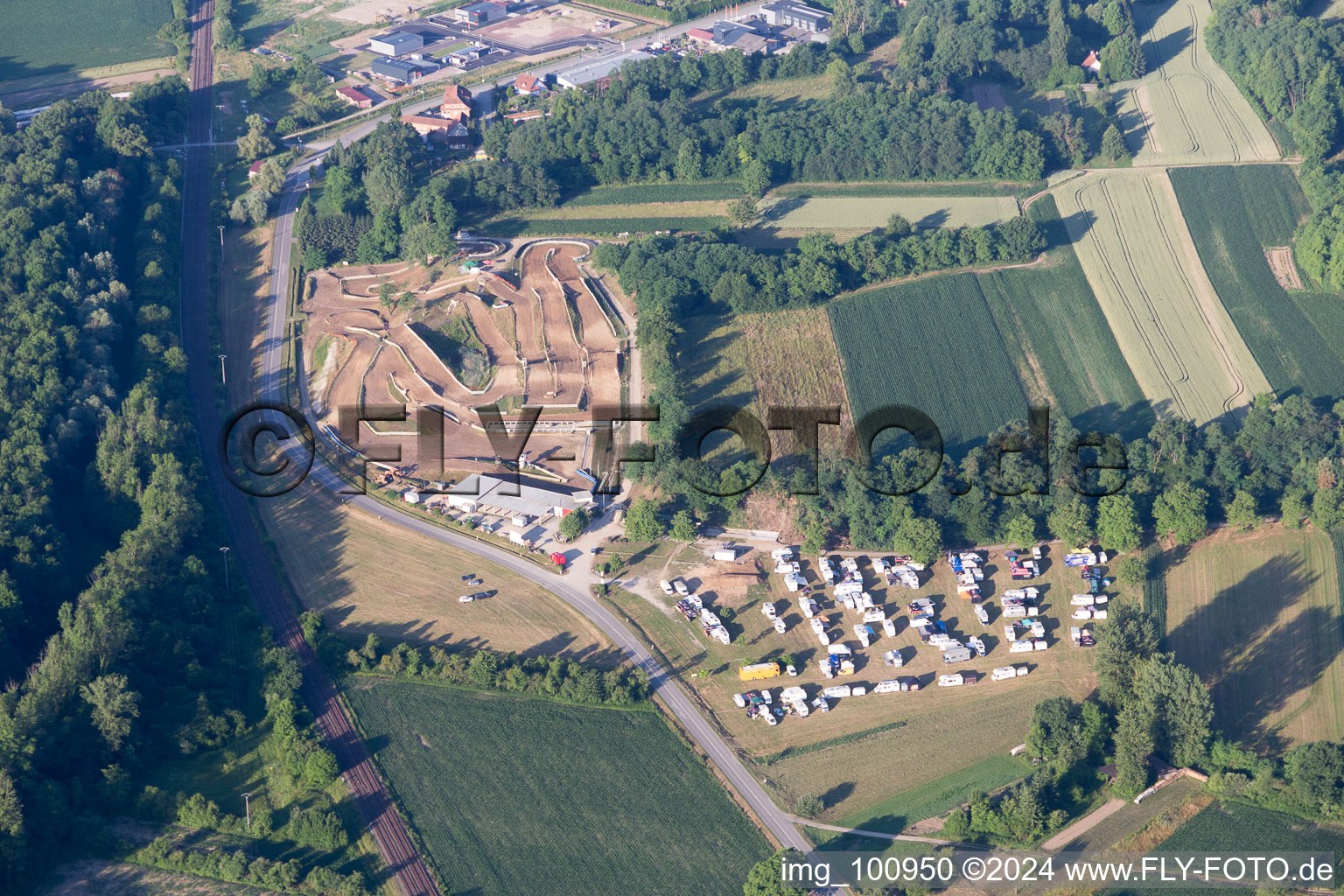 Oblique view of Lauterbourg in the state Bas-Rhin, France