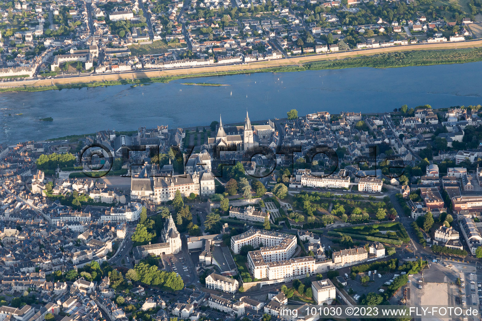 Aerial photograpy of Blois in the state Loir et Cher, France