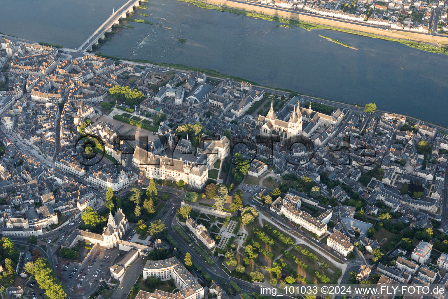 Blois in the state Loir et Cher, France out of the air