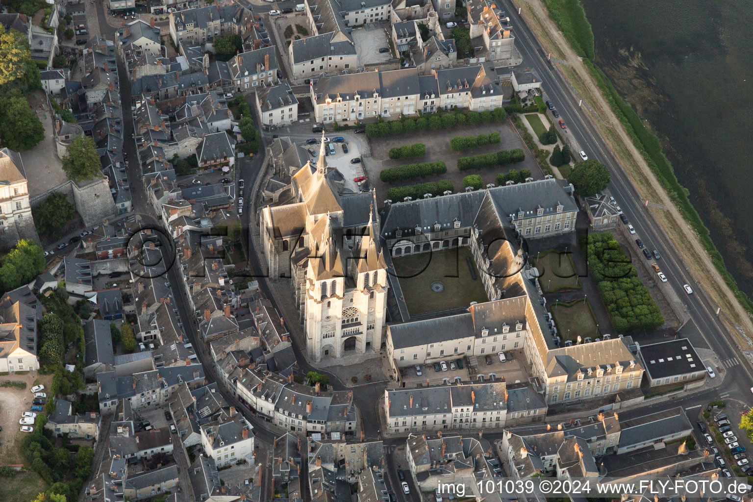 Blois in the state Loir et Cher, France viewn from the air