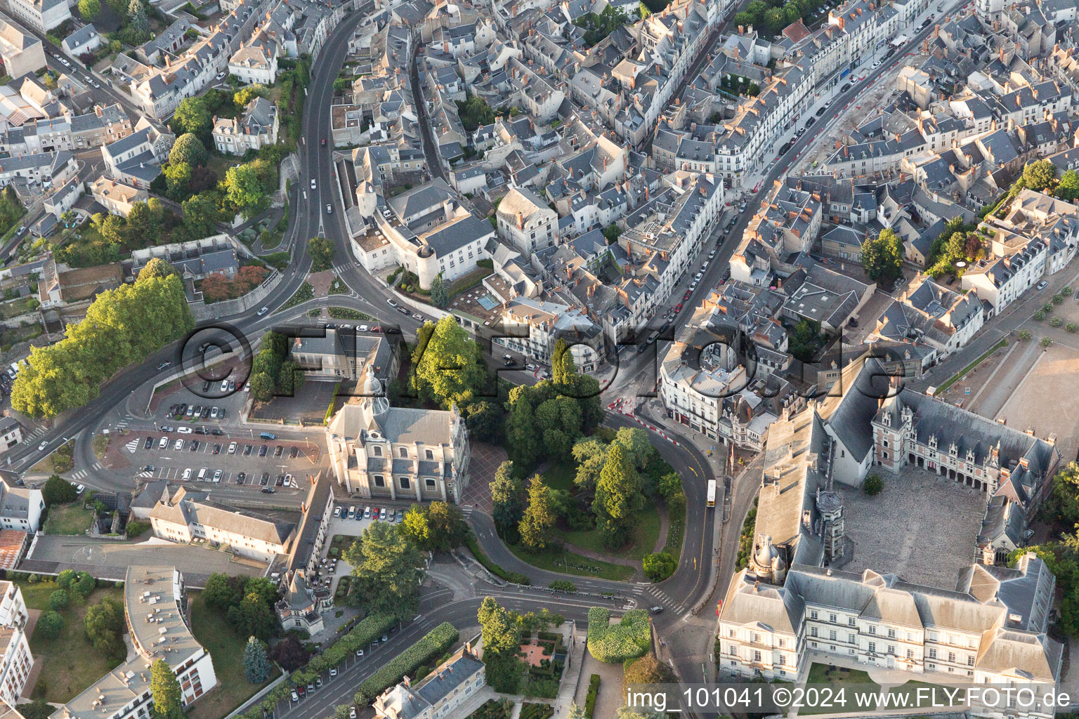 Drone image of Blois in the state Loir et Cher, France