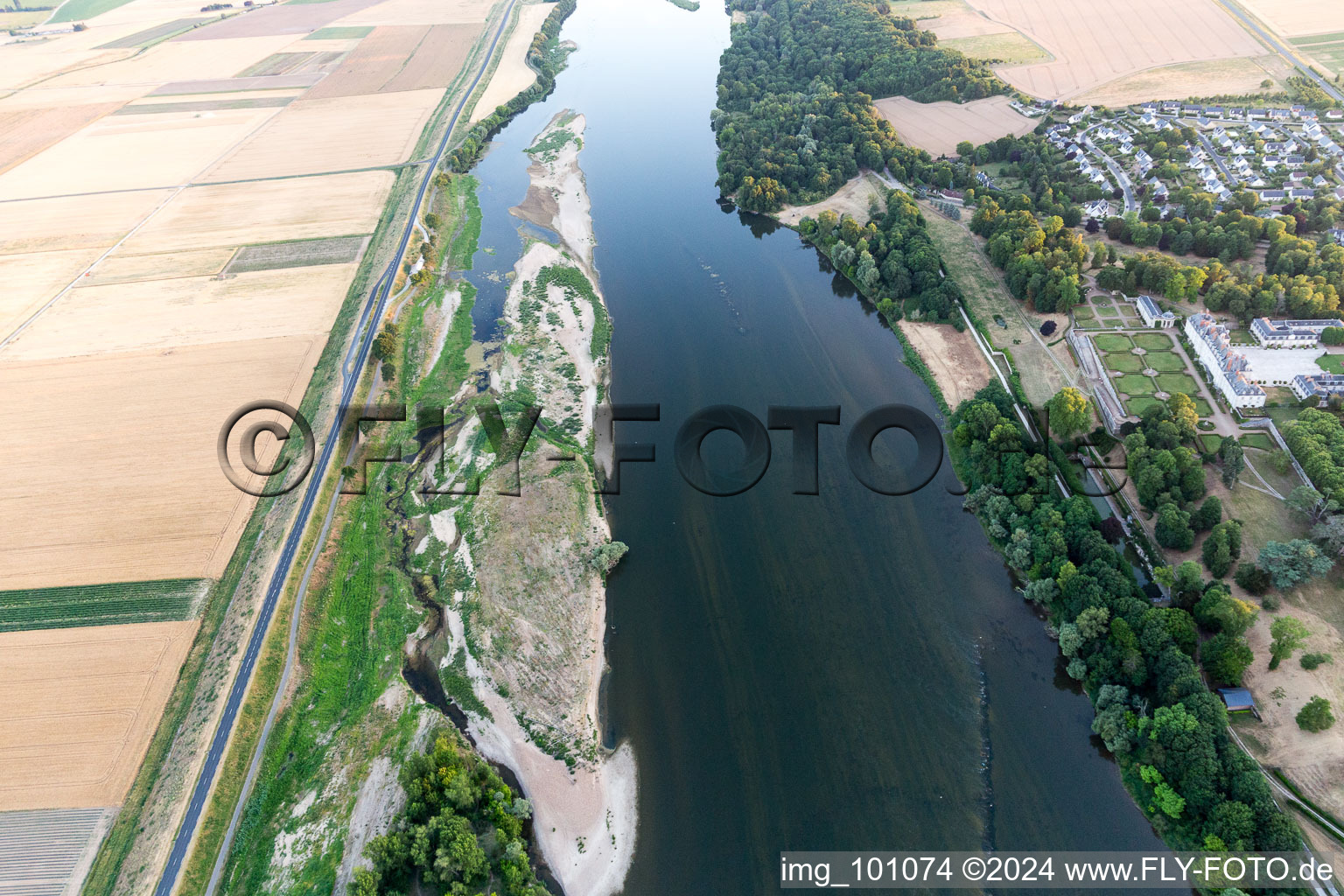 Menars in the state Loir et Cher, France seen from a drone