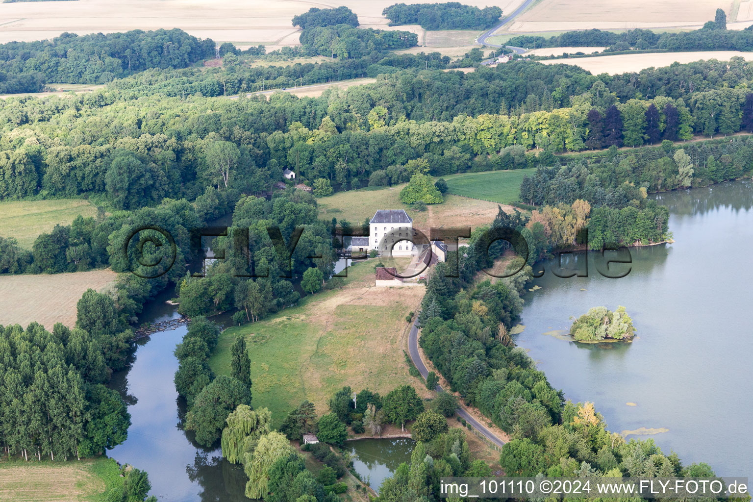 Aerial photograpy of Naveil in the state Loir et Cher, France