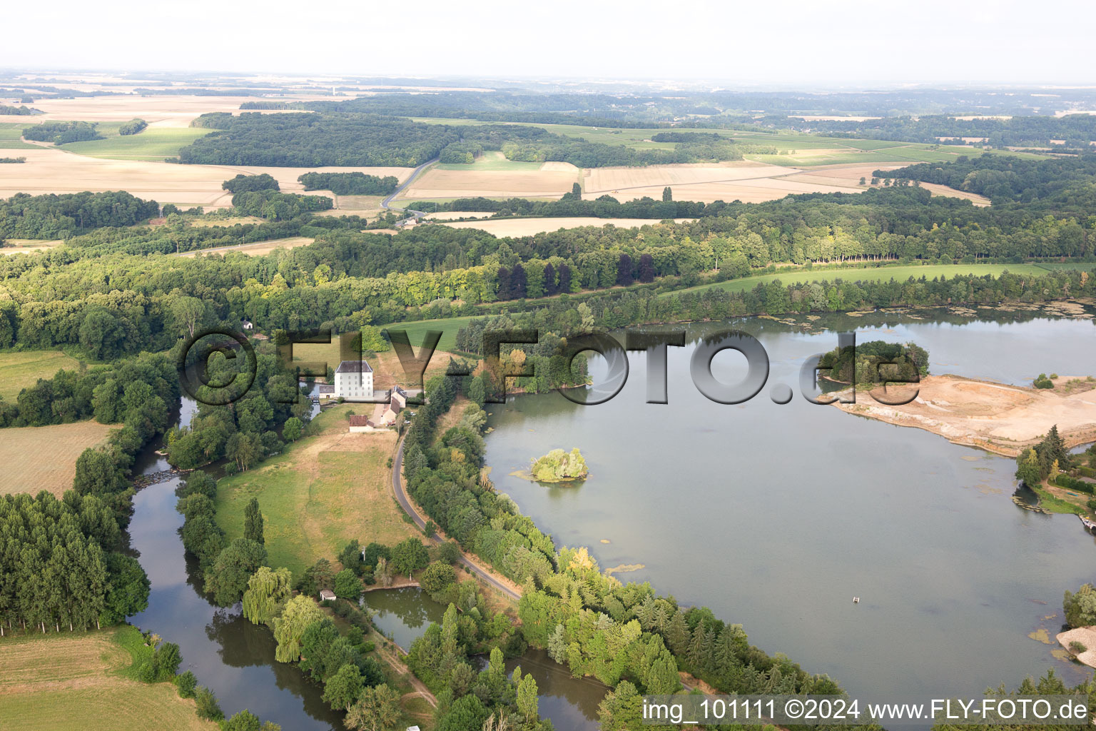 Oblique view of Naveil in the state Loir et Cher, France