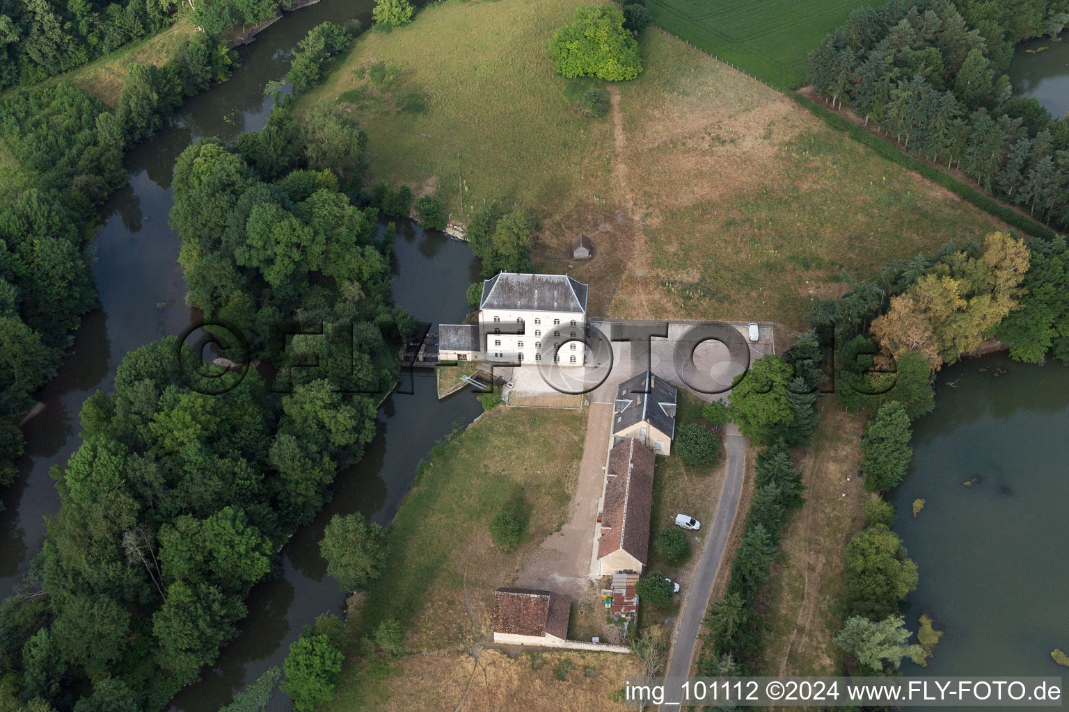 Naveil in the state Loir et Cher, France from above