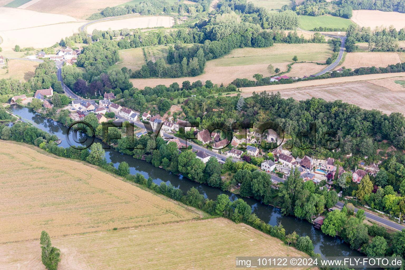 Aerial photograpy of Thoré-la-Rochette in the state Loir et Cher, France