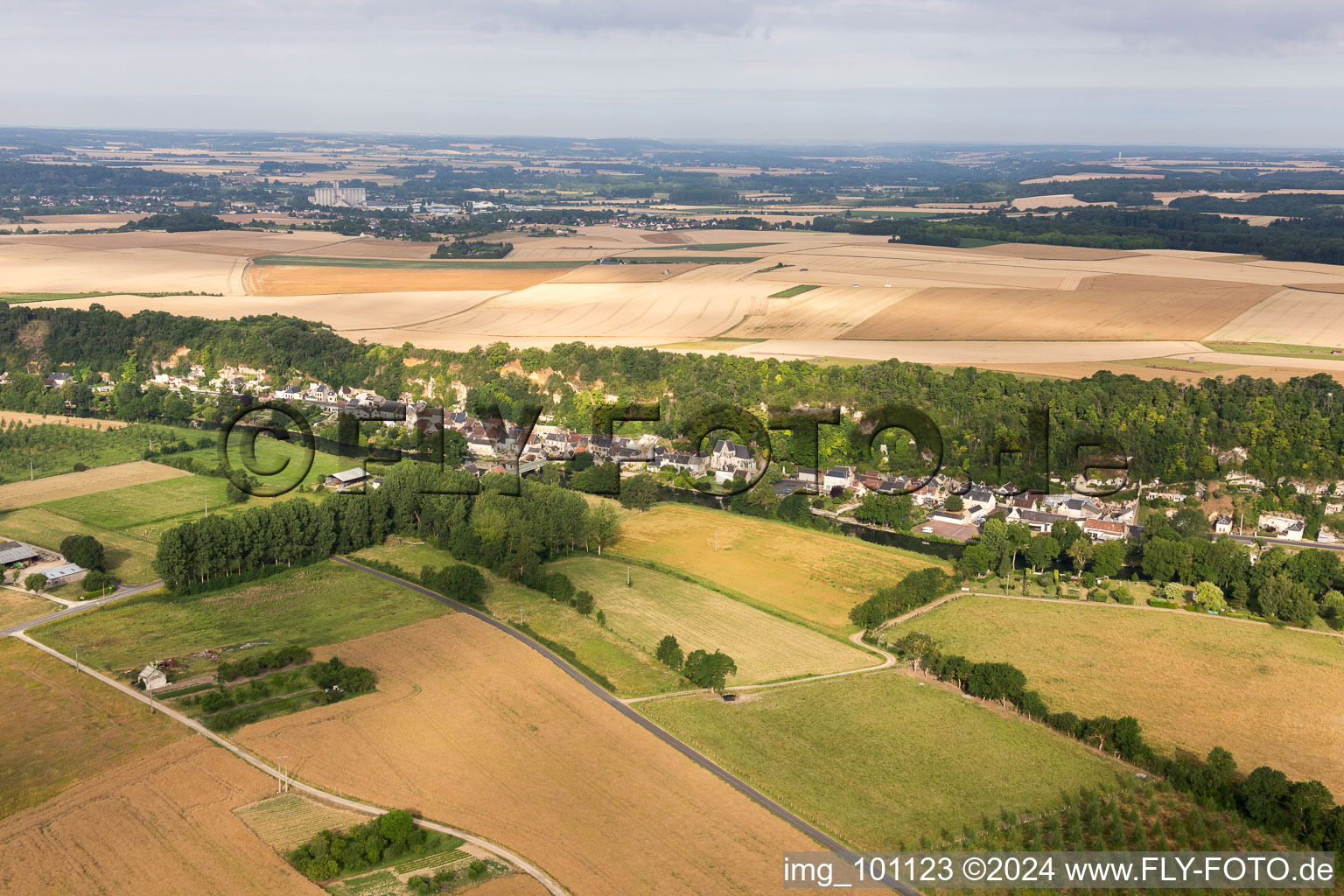 Saint-Rimay in the state Loir et Cher, France from the plane