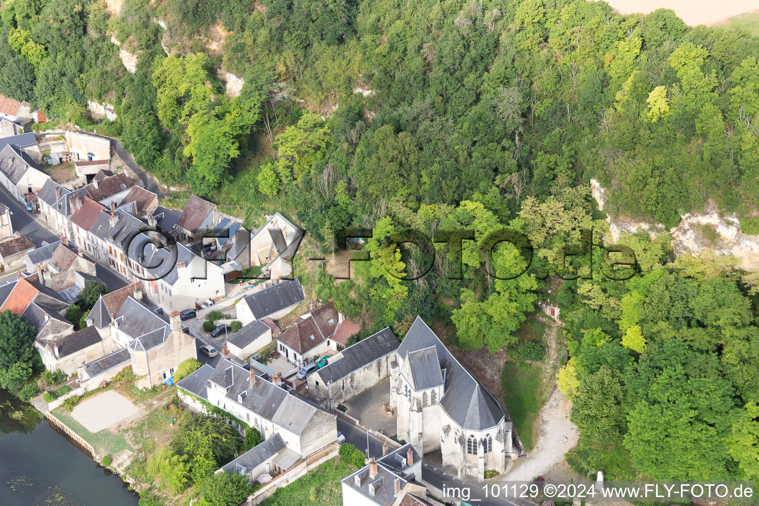 Saint-Rimay in the state Loir et Cher, France from a drone