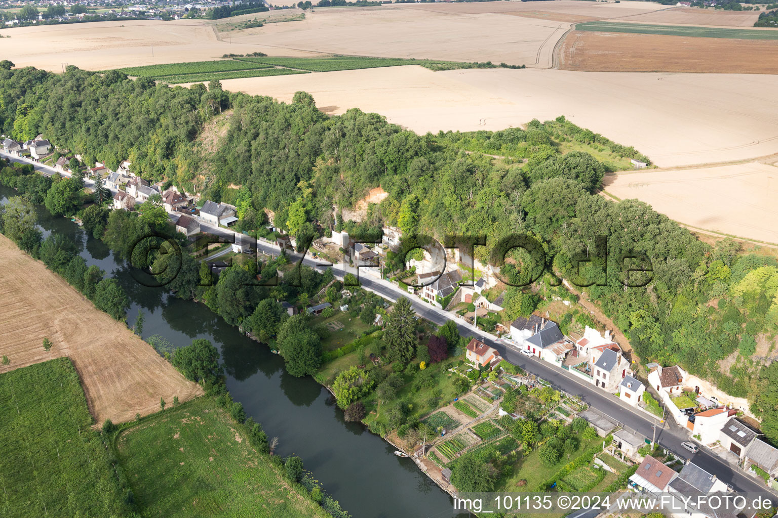 Aerial photograpy of Saint-Rimay in the state Loir et Cher, France