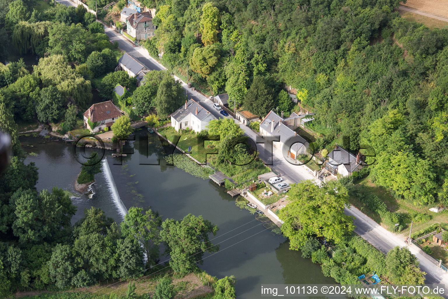 Oblique view of Saint-Rimay in the state Loir et Cher, France