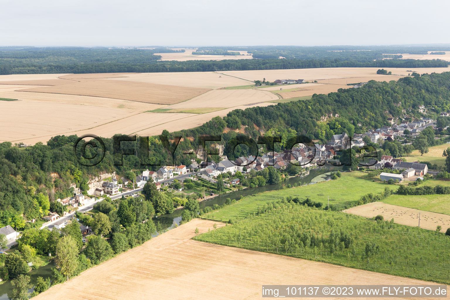 Saint-Rimay in the state Loir et Cher, France from above