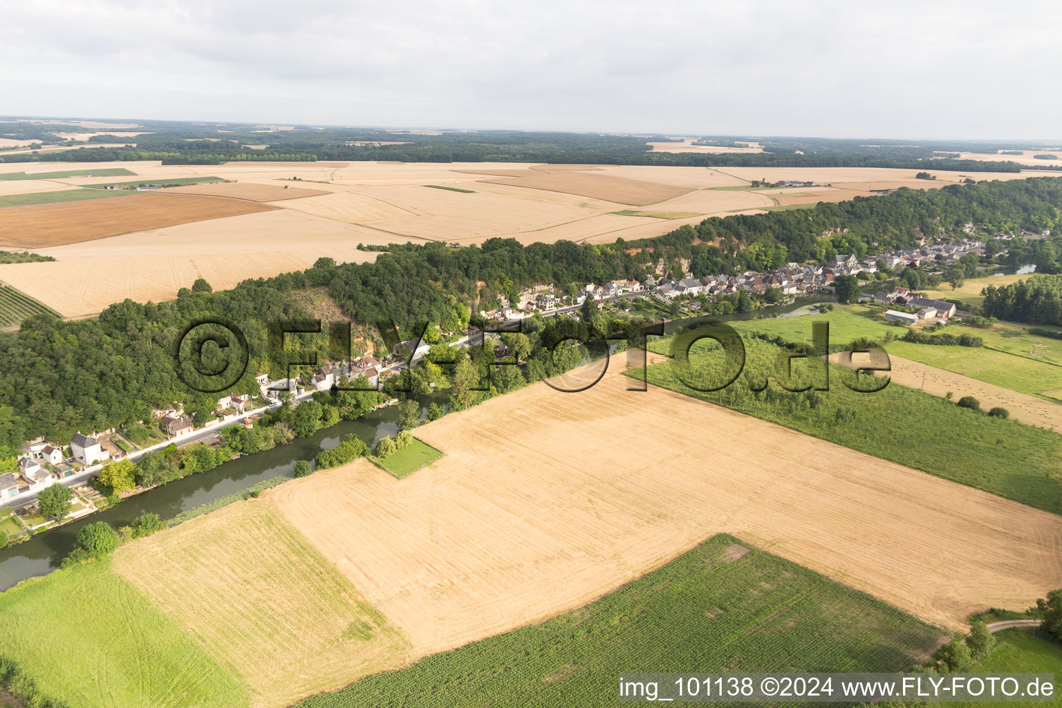 Saint-Rimay in the state Loir et Cher, France out of the air