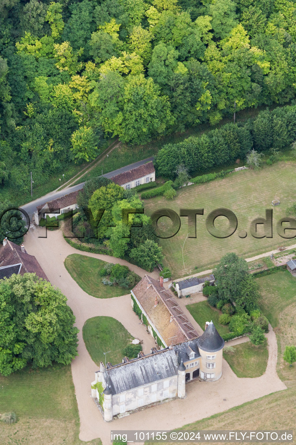 Drone image of Lavardin in the state Loir et Cher, France