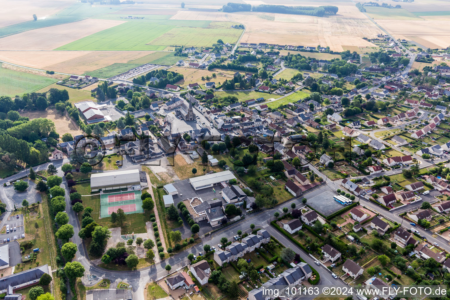 Settlement area in Saint-Amand-Longpre in Centre-Val de Loire, France